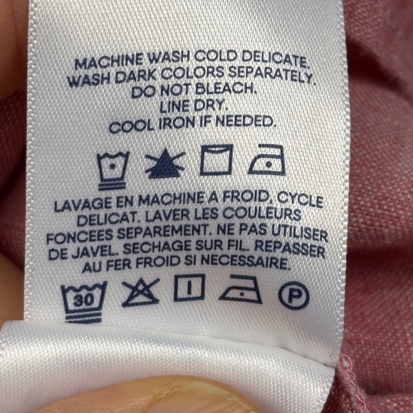 Land's End Women Linen Long Sleeve Button Up Tunic Shirt 3X Breathable Coastal - Picture 6 of 11